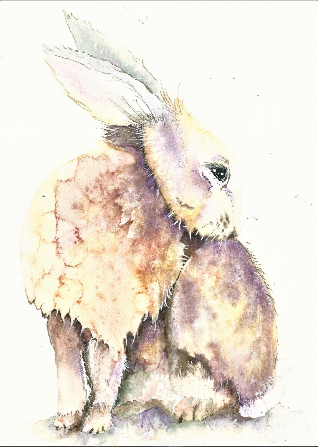 Hare Art Watercolour Print Rabbit Print Nursery Print - Etsy