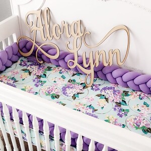 knitted crib bumper