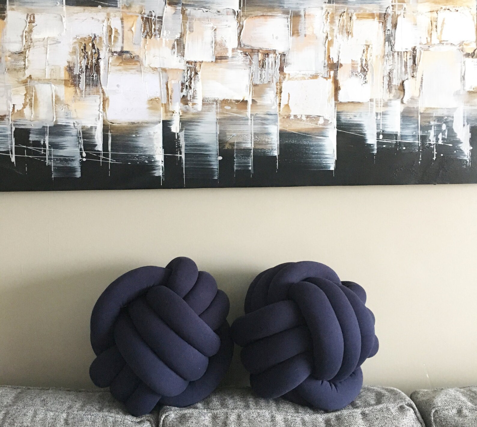 LARGE Knot Pillow Knot Pillow Throw Pillow Decorative Etsy Canada