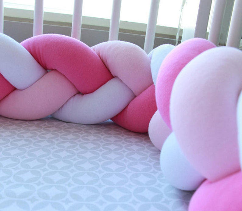 Mixed Colours Braided Crib Bumper Knot Pillow Knot Cushion Etsy