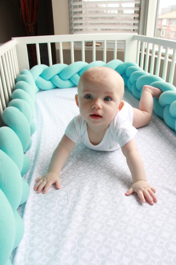braided crib bumper pads