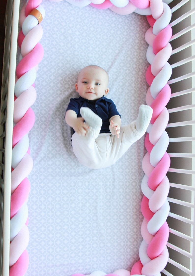 Mixed Colours Braided Crib Bumper Knot Pillow Knot Cushion Etsy Canada