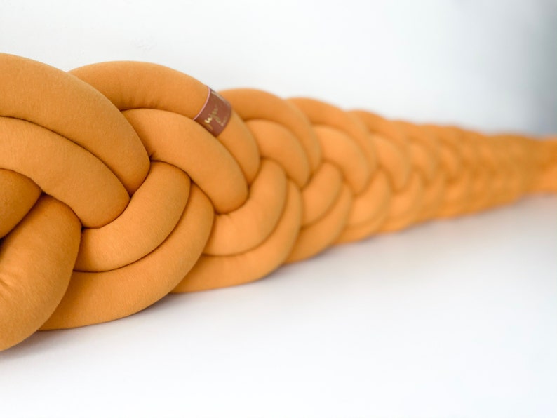 Double Braided Toddler Bed Bumper Knot Cushion Bumper Pad Etsy