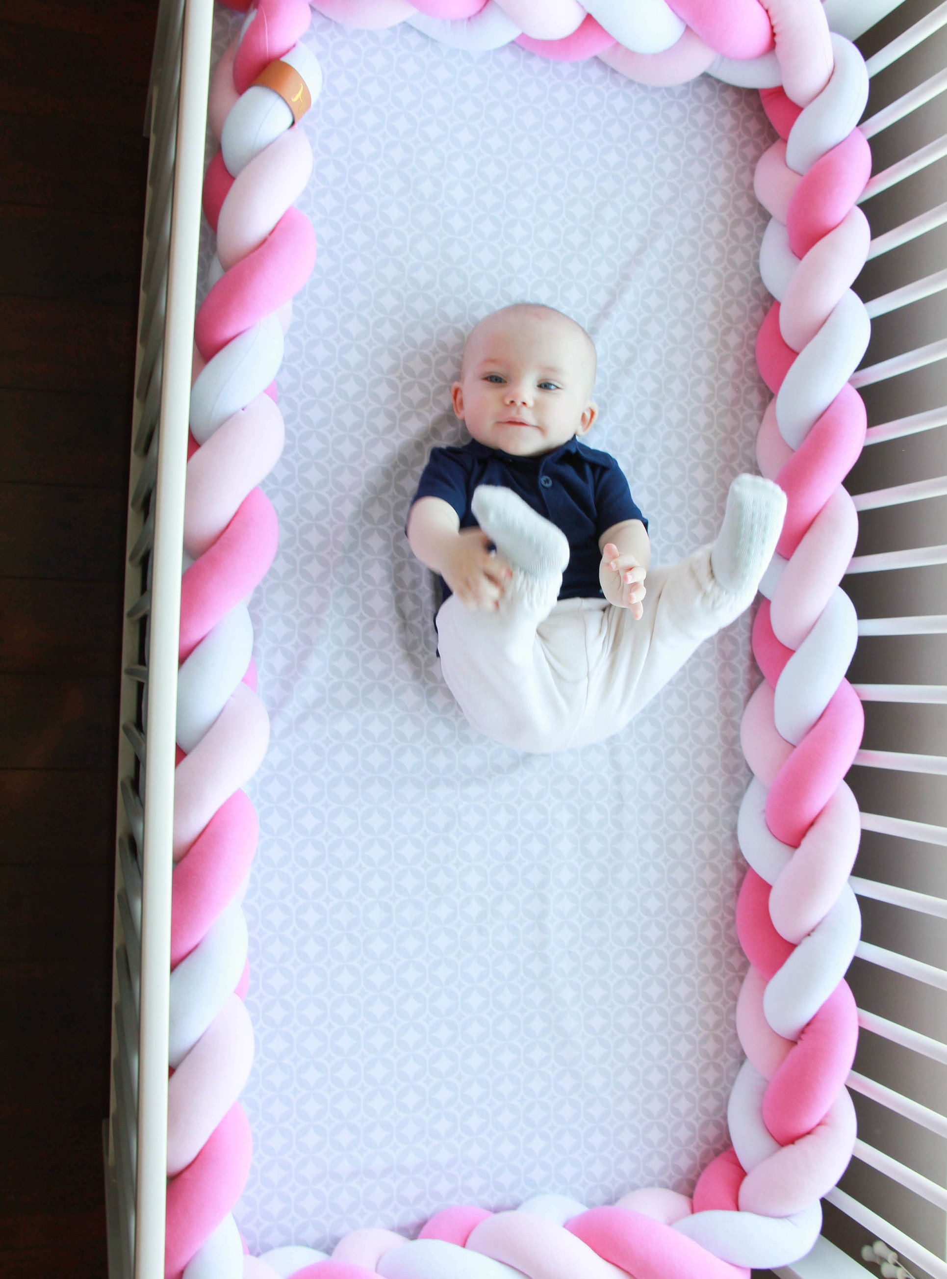 knotted crib bumper