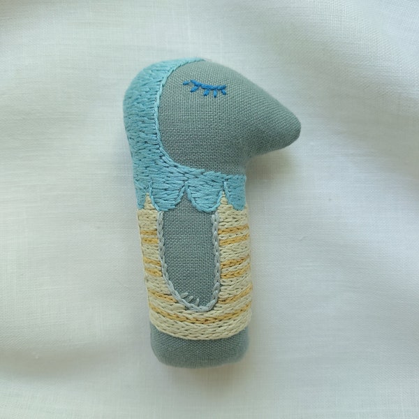 Rattle, baby rattle, linen toy, baby toy, natural baby toy, handmade toy, hand embroidered gift, baby gift, birth gift, embroidered toy