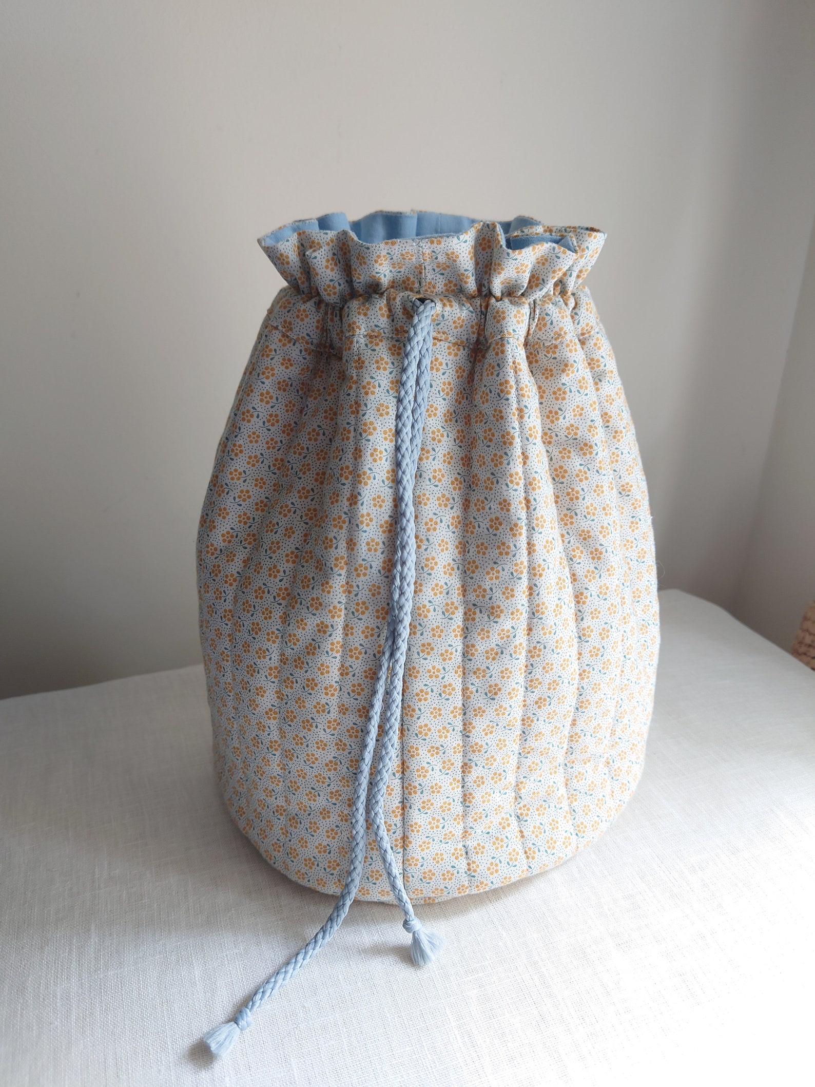 Quilted Toiletry Bag, Baby Essentials Bag, Quilted Drawstring Closure ...