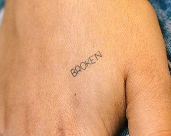 Buy Broken Word Temporary Tattoo Online in India  Etsy