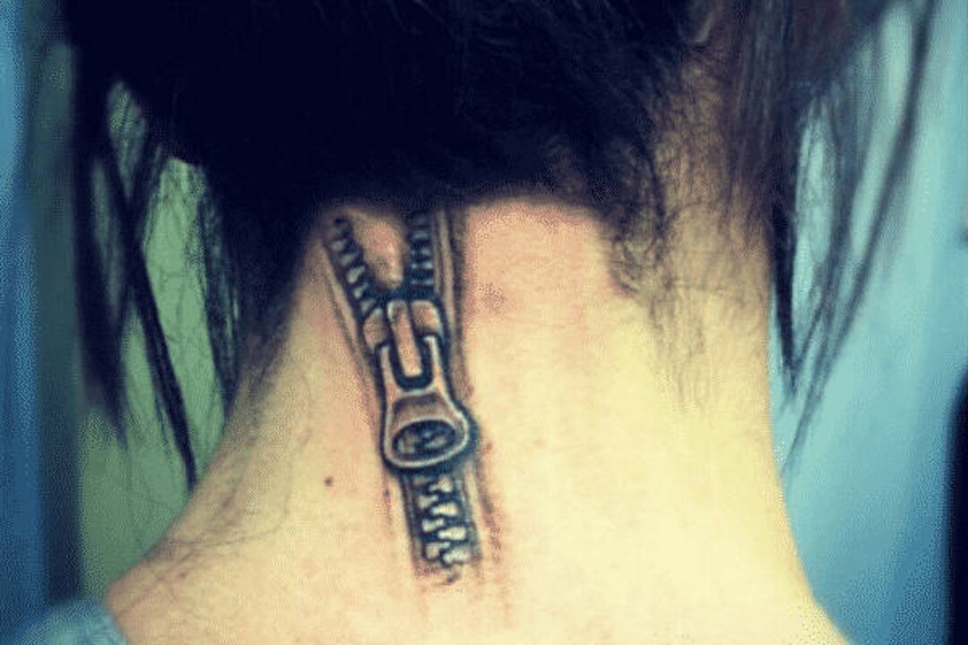 Chiari Zipper Head Tattoo