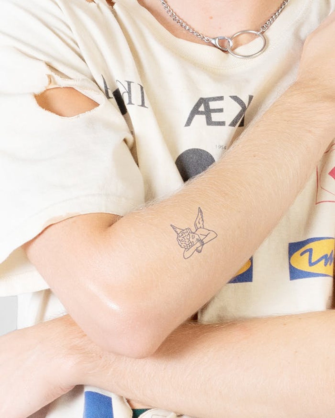 Angel Cherub Temporary Tattoo Fake Tattoos - Etsy Ireland Angel Cherub Temporary Tattoo Fake Tattoos - Etsy Ireland