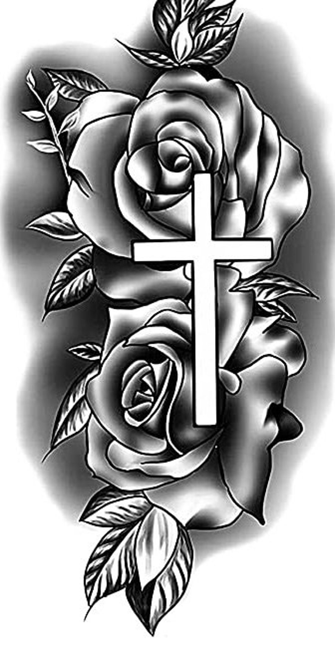 Top more than 70 cross and rose tattoo drawing super hot - thtantai2