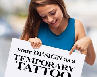 Custom Fake Tattoos for businesses schools sports teams