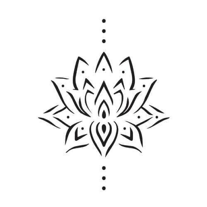 Simple Lotus Temporary Tattoo - Etsy