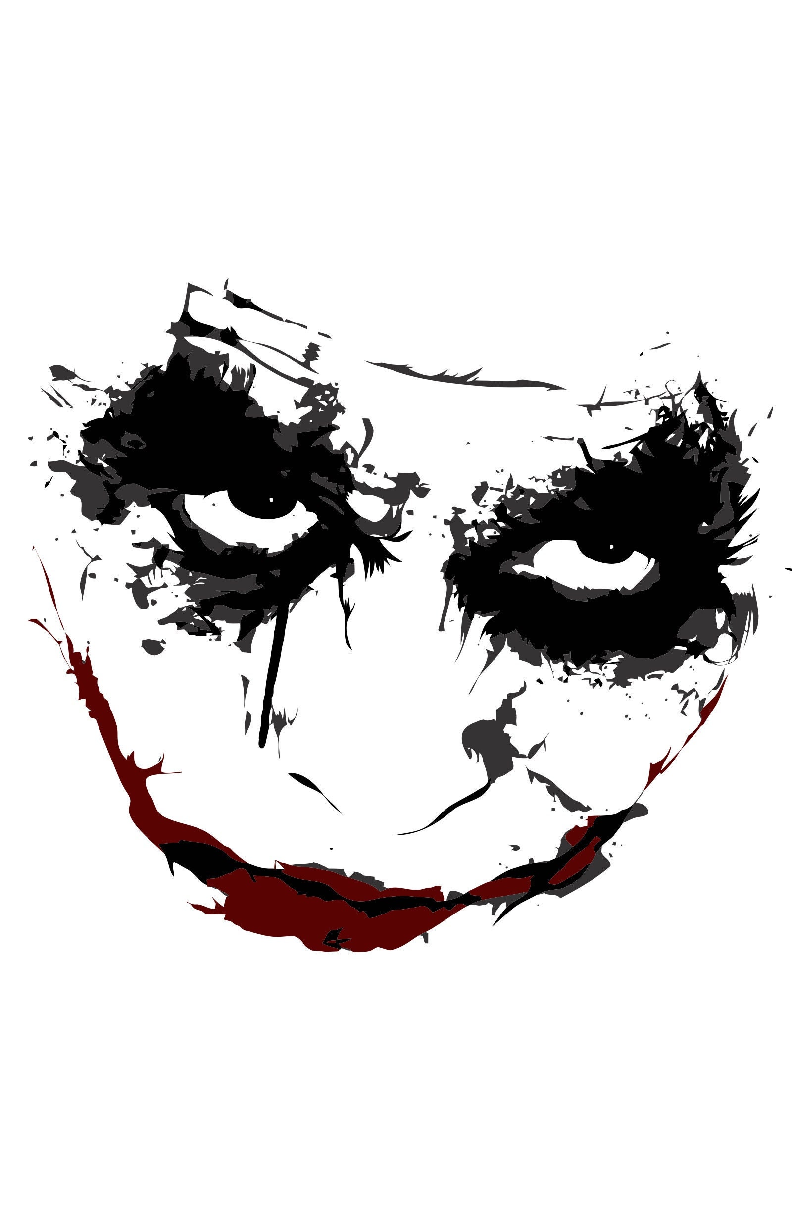 Joker Heath Ledger Temporary Tattoo Fake Tattoos Etsy