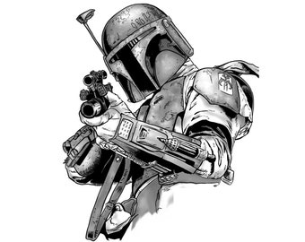 Boba Fett Star Wars Temporary Tattoo - Faux tatouages