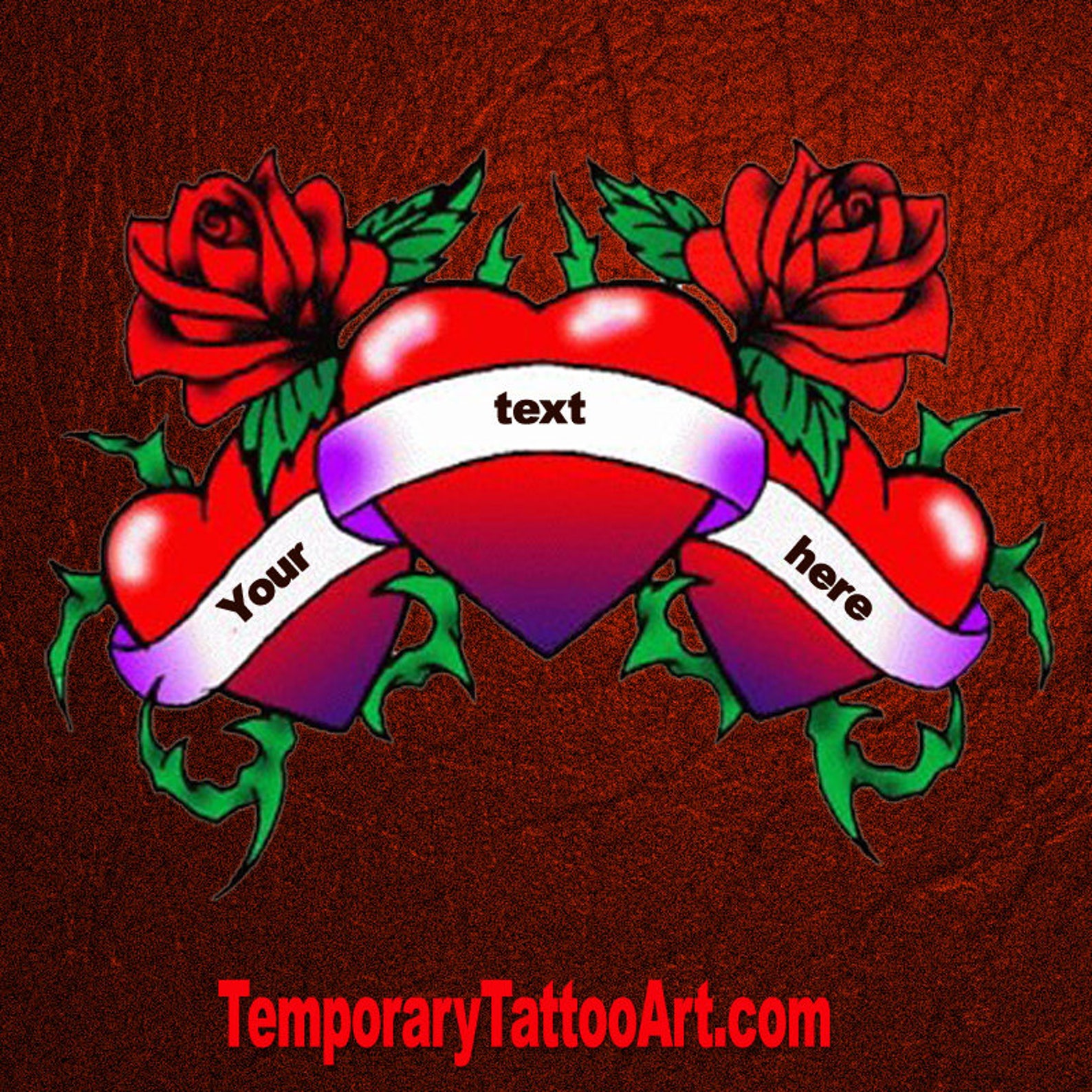 Custom Tattoos Temporary Add Text to Fake Tattoo - Etsy