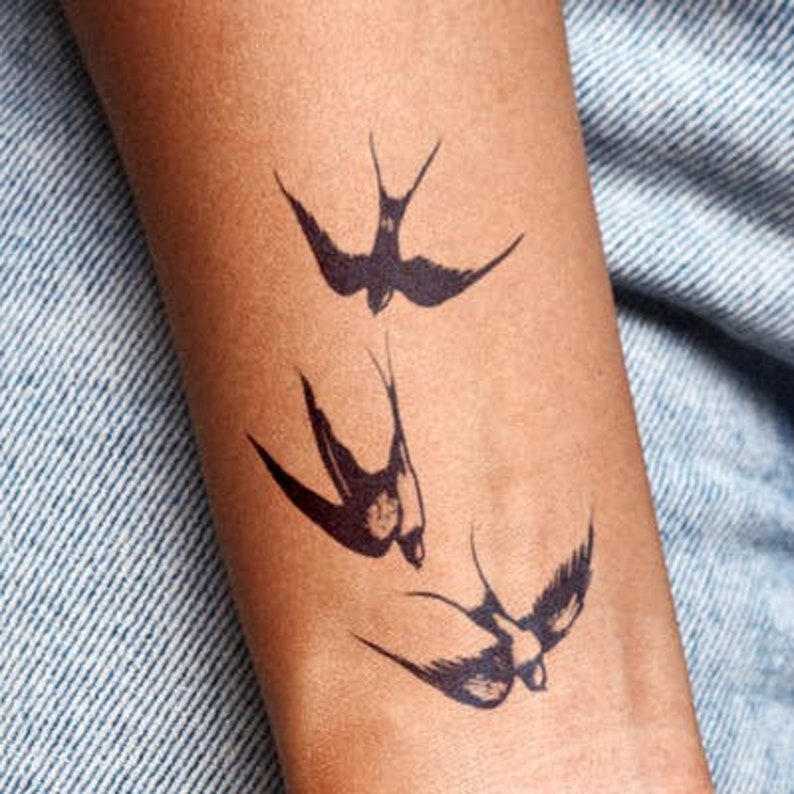Birds Temporary Tattoo Etsy Canada