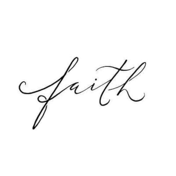 faith cursive tattoo font