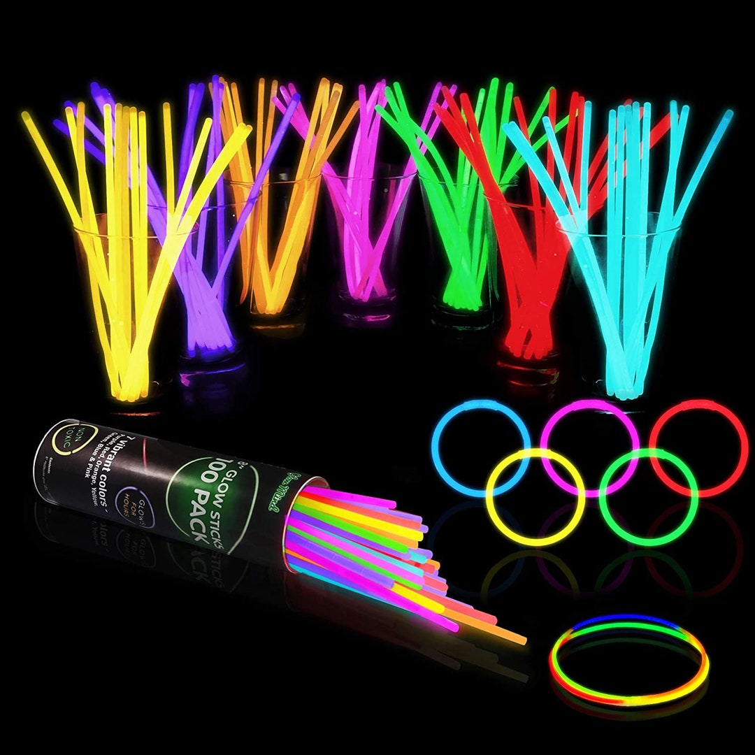 100 Customizable Pack of 16 Inch Multi or Single Color Flashing