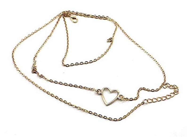 Fashion Heart Shaped Body Belly Chain Hip Waist Bikini Beach Chain Jewelry Gold Etsy