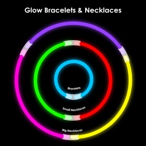 100 Glow Sticks Bulk Party Supplies Glow in The Dark Fun Party Pack with 8 Glowsticks Bracelets and Necklaces for Kids and Adults image 3