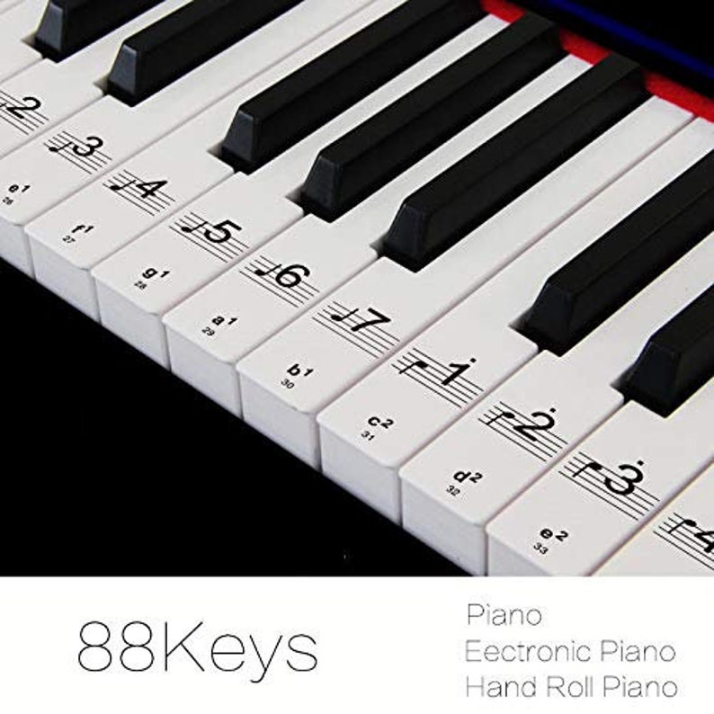 Piano Stickers Clear Keyboard 88 Keys Learn Piano Etsy