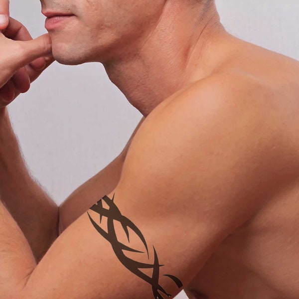 Brazalete negro tatuaje falso diseño de tatuajes temporales