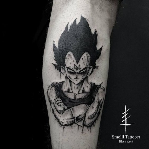 Got my vegeta tattoo done finally! : r/dbz