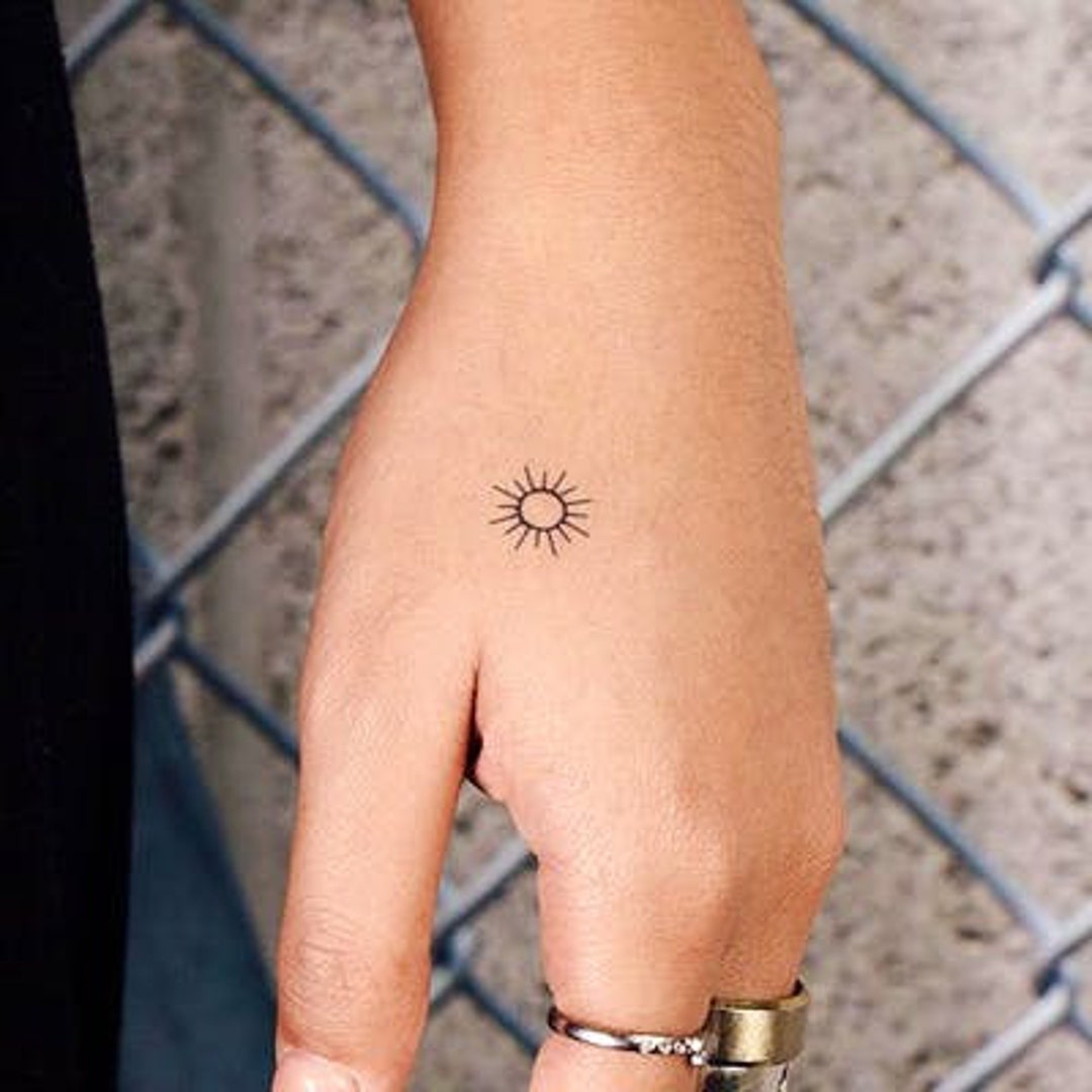 Buy Simple Sun Fake Temporary Tattoo Online in India - Etsy