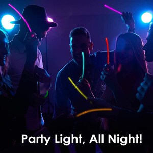 100 Glow Sticks Bulk Party Supplies Glow in The Dark Fun Party Pack with 8 Glowsticks Bracelets and Necklaces for Kids and Adults image 4