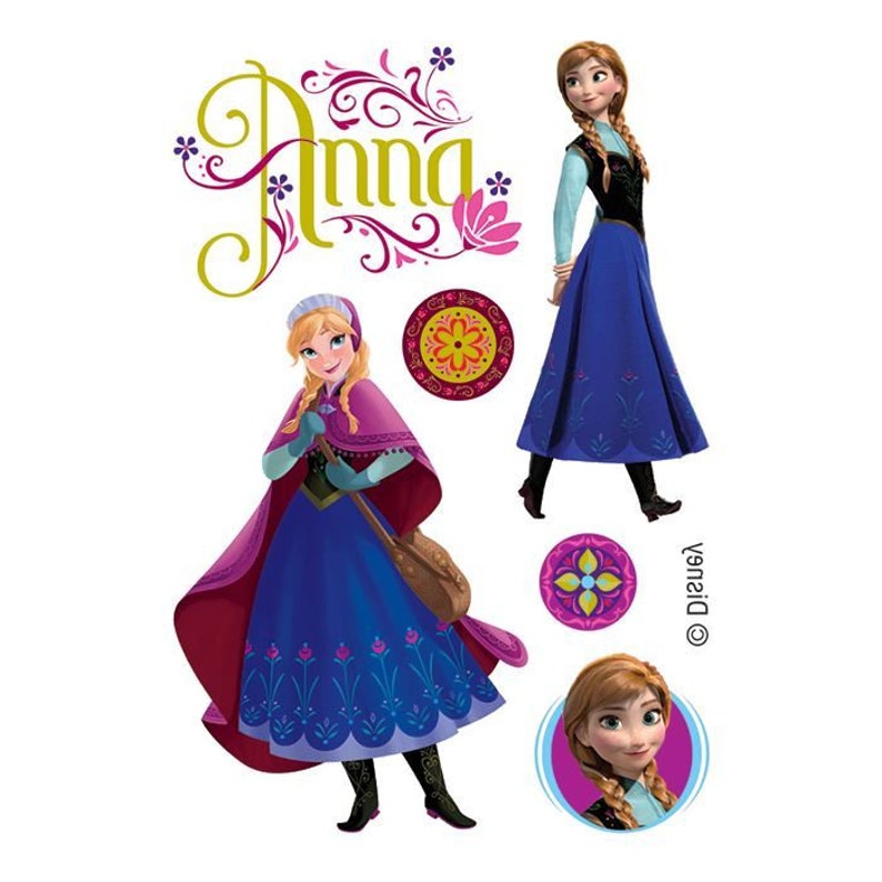 Anna and Elsa Temporary Tattoo image 1