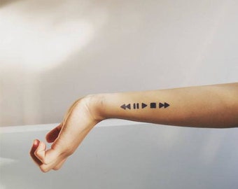 Play Pause Tattoo - Etsy Australia