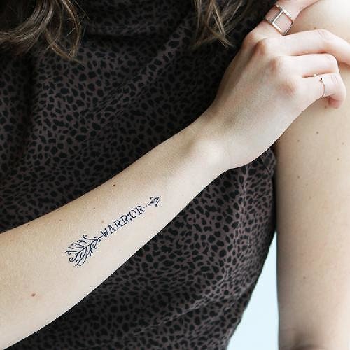 warrior white ink tattoo  Google Search  Demi lovato tattoos Tattoo  quotes Tattoos