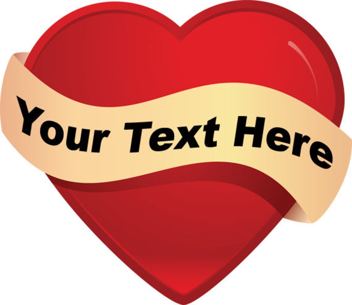 Custom Temporary Tattoo Heart Etsy