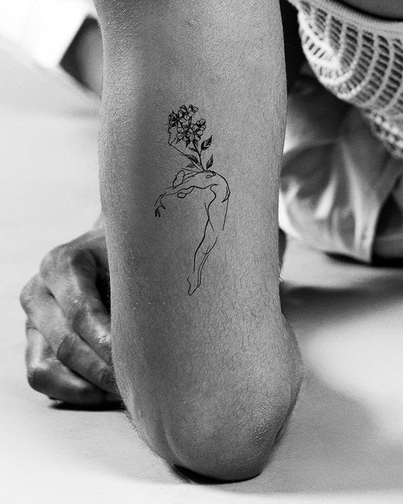 Abstract Woman Temporary Tattoo Fake Tattoos - Etsy Australia