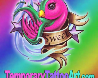 Temporary Tattoo Bird - 2x3 inch
