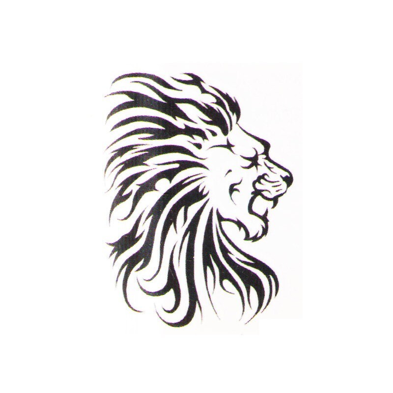 Tribal Lion Temporary Tattoo - Etsy Denmark Tribal Lion Temporary Tattoo - Etsy Denmark