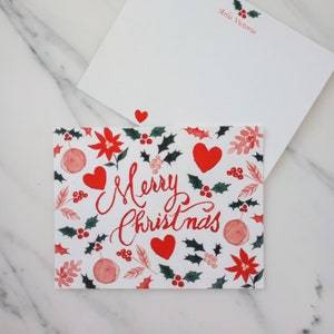Christmas Notecards, Front And Back, A2 Set of 10, #130 Bright White Cardstock And Envelopes.