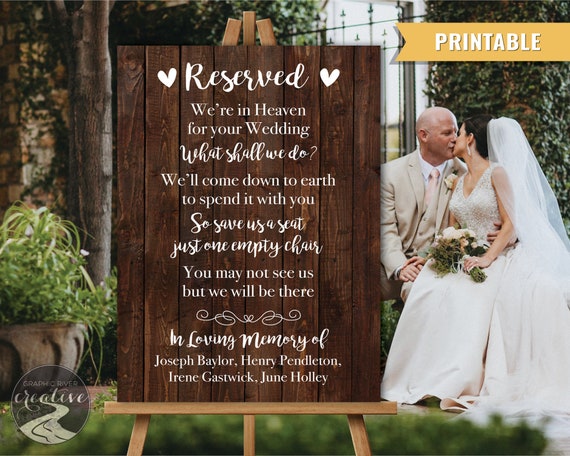 Printable Personalized Rustic Barn Board Wedding Reserved In Etsy