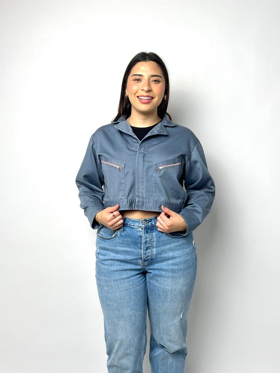 Mechanic Jacket Vintage 90s Cropped Workers Canvas