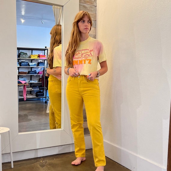 Yellow Levi Pants for Women Vintage Jeans - Etsy