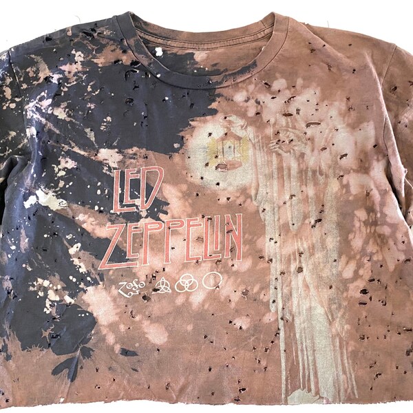 Led Zeppelin Crop Top a vintage Look T shirt
