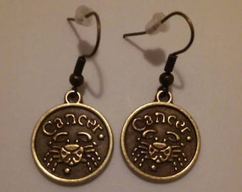 Zodiac Sign Cancer Earrings