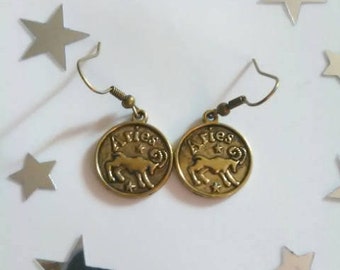 Zodiac Sign Aries Earrings