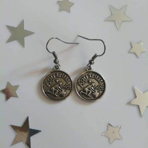 Zodiac Sign Aquarius Earrings