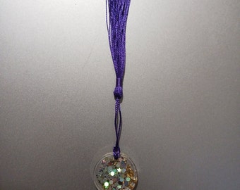 Handmade Resin Bookmark - Purple Tassel
