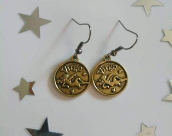 Zodiac Sign Virgo Earrings