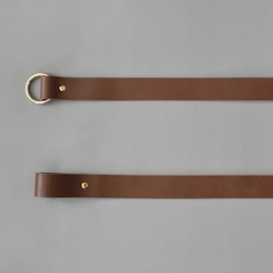2 x Clothing Rod Holder Dark Brown Leather, Ceiling-Mounted / Lade Maxi #4 / Clothing Rack Holders, Ceiling Rod Holders