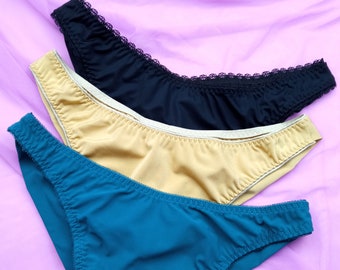 Set Of 3 Panties, Femboy Lingerie, Sissy Mens Panties, Transgender Underwear, Gay Bikini, Male Panties, Underwear For Men