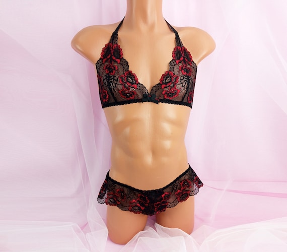 Crossdresser Lingerie Set, Crossdressing for Men, Sexy Men Bikini, BDSM  Underwear, Mens Lace Underwear, Crossdresser Panty, Bra for Men - Etsy