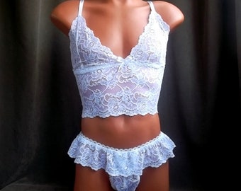 Sissy Lingerie, Gay Men Lingerie, Crossdresser, White Lace Lingerie, Drag Queen, Tranny Lingerie, Sissy Dress, Mens Lingerie, Sissy Training